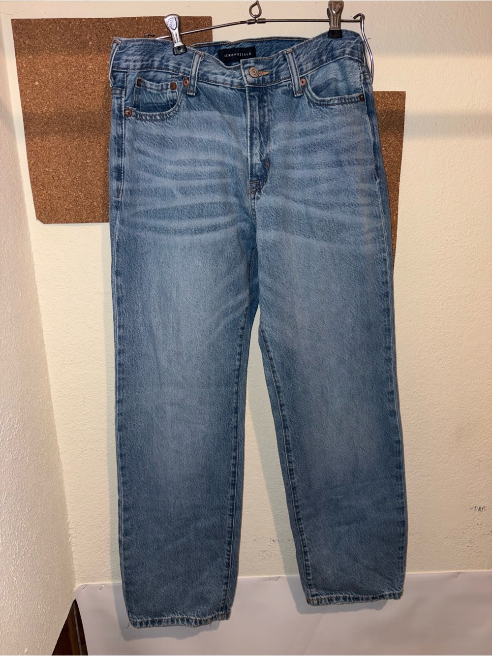 Aeropostale Men's Light Blue Relaxed Jeans
